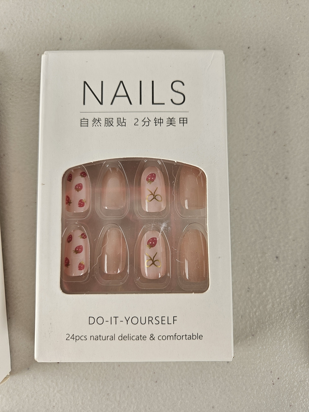Nail Art Assorted Pink & Nude Decorative Press-On Nails Set by 6 Sets - Picture 3 of 8